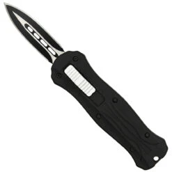 Agonizing Thorn Automatic Black Double Edge Mini Center Switch California Legal Out The Front OTF Knife