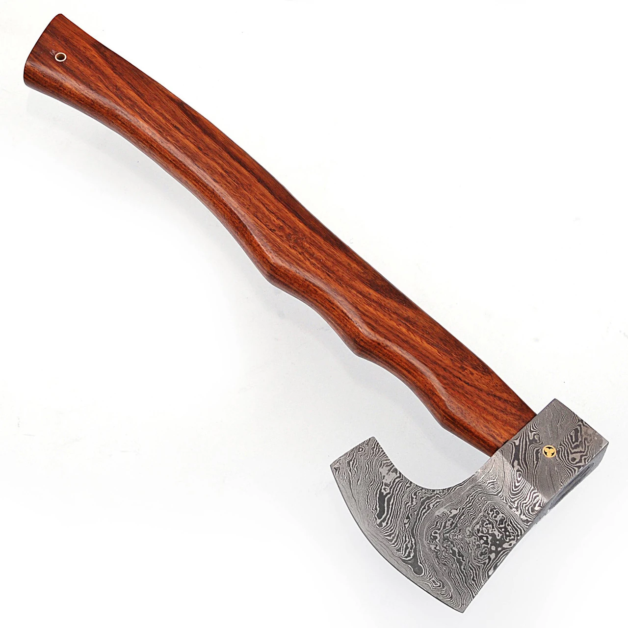 Descendant Of The Gods Damascus Steel Functional Bearded Outdoor Axe - Image 3