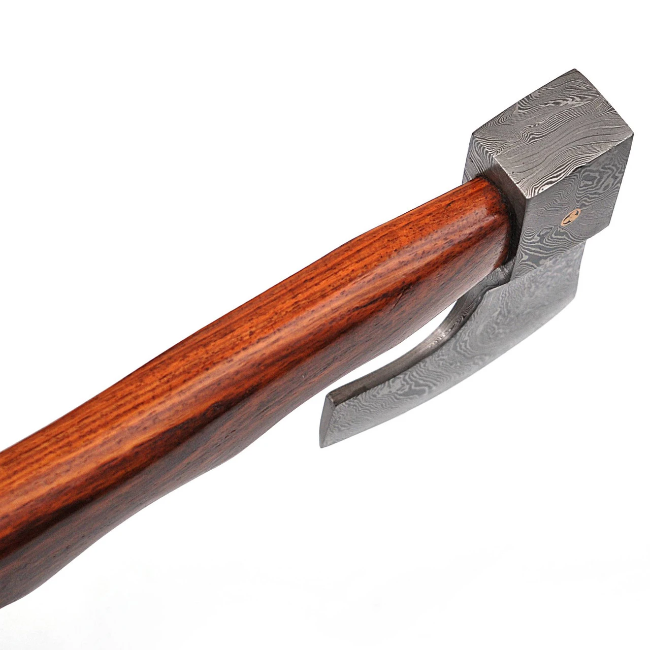 Descendant Of The Gods Damascus Steel Functional Bearded Outdoor Axe - Image 2