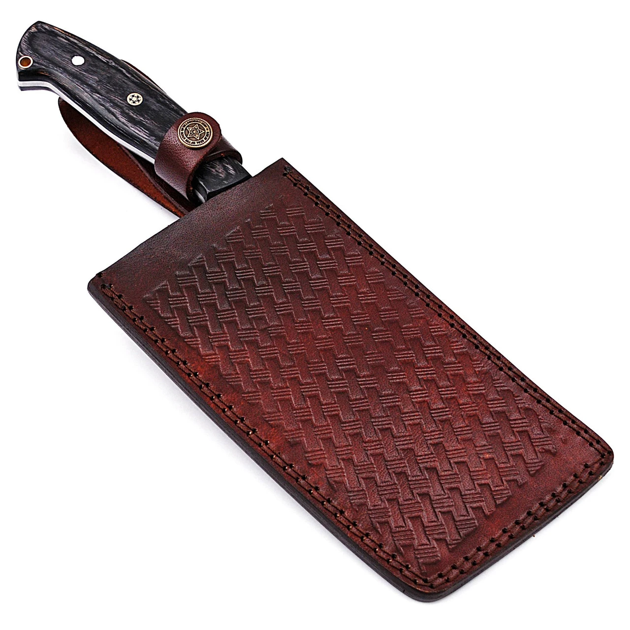 Hannibal Damascus Steel Full Tang Cleaver Knife - Image 5