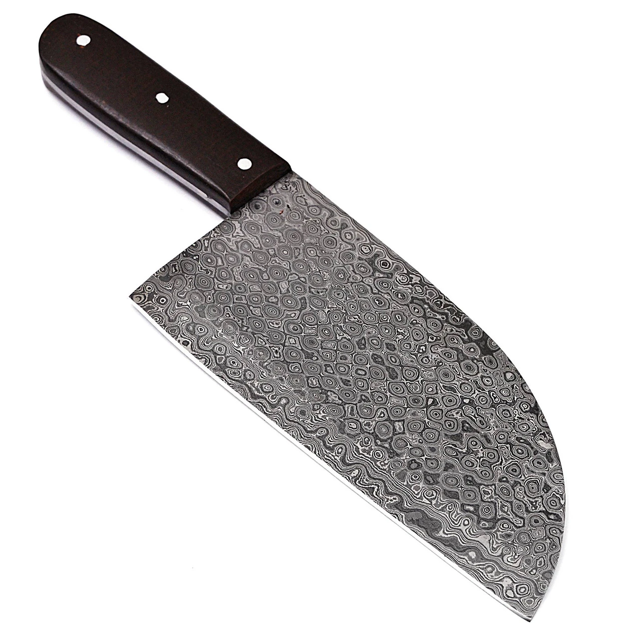 Berdella Handmade Damascus Steel Full Tang Serbian Cleaver Knife - Image 2