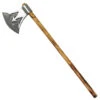 Briny Deep Hand Forged Large Two-Handed Outdoor Camping Functional Costume Axe W/ Trident Motif