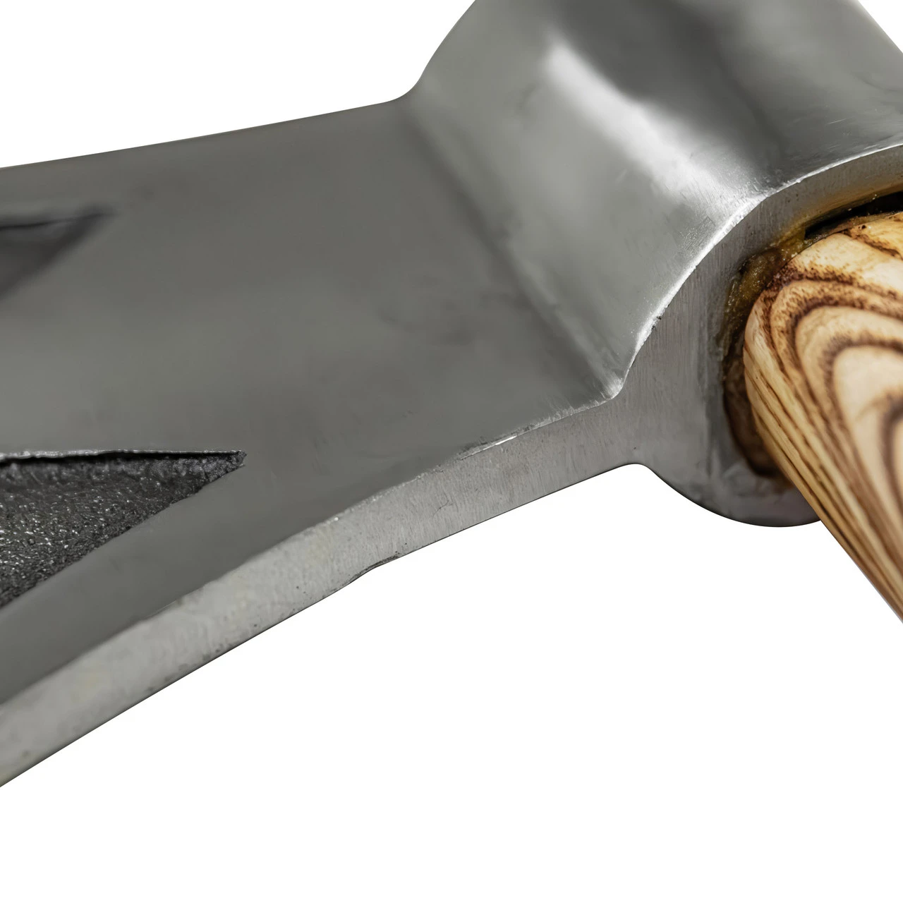 Briny Deep Hand Forged Large Two-Handed Outdoor Camping Functional Costume Axe W/ Trident Motif - Image 4