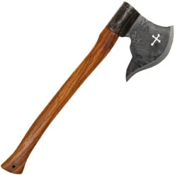 Marked With The Cross Hand Forged Outdoor Camping Functional Costume Crusader Axe