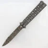 Shattered Without Hesitation Tanto Balisong Butterfly Knife | Damascus Steel Blade | Drop Point