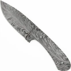 Forged Feather Build Your Own DIY Unique Pattern Damascus Steel Hunting Skinner Knife Blade And Tang