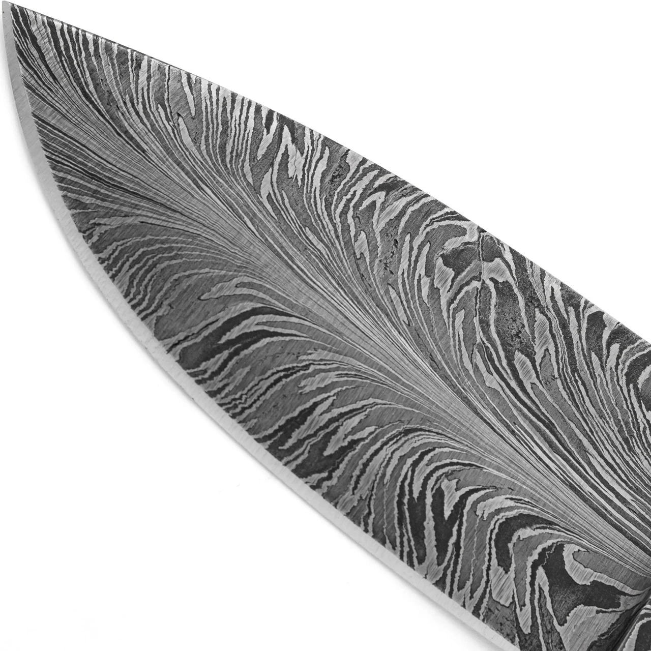 Forged Feather Build Your Own DIY Unique Pattern Damascus Steel Hunting Skinner Knife Blade And Tang - Image 3
