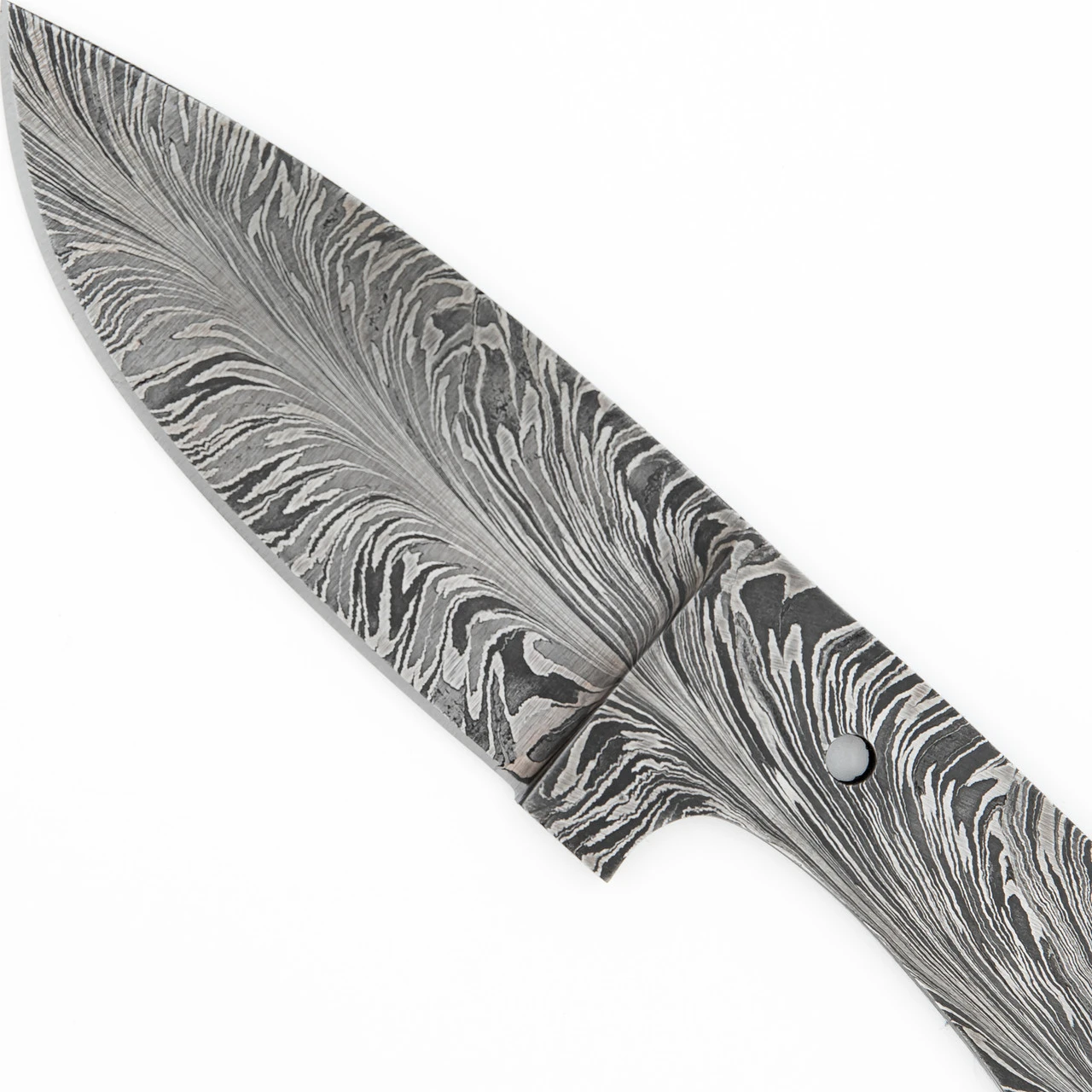 Forged Feather Build Your Own DIY Unique Pattern Damascus Steel Hunting Skinner Knife Blade And Tang - Image 5
