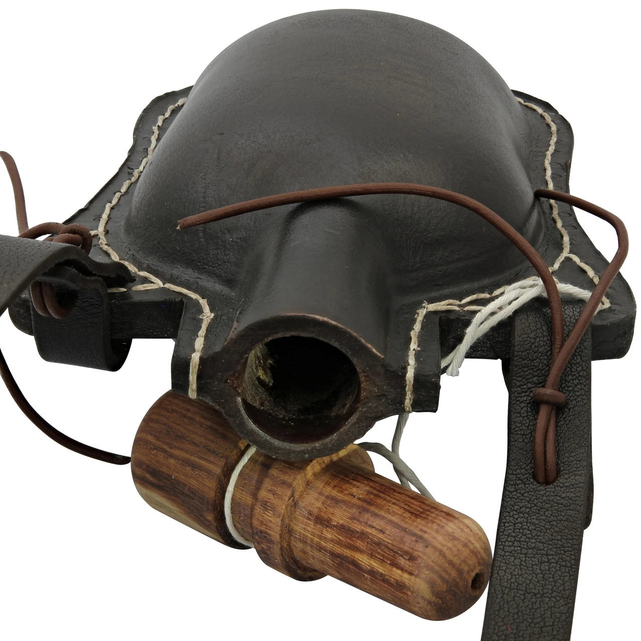 Hoof It 48 Oz. Natural Handmade Dark Brown Genuine Leather Drinking Bottle Canteen W/ Leather Shoulder Strap & Wooden Stopper - Image 4