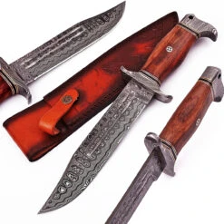 Hunt For Life Nightmare Howler Damascus Steel Hunting Knife