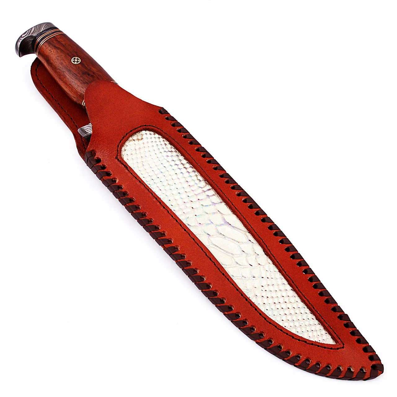 Hunt For Life Bayou Dweller Damascus Steel Bowie Hunting Knife - Image 5