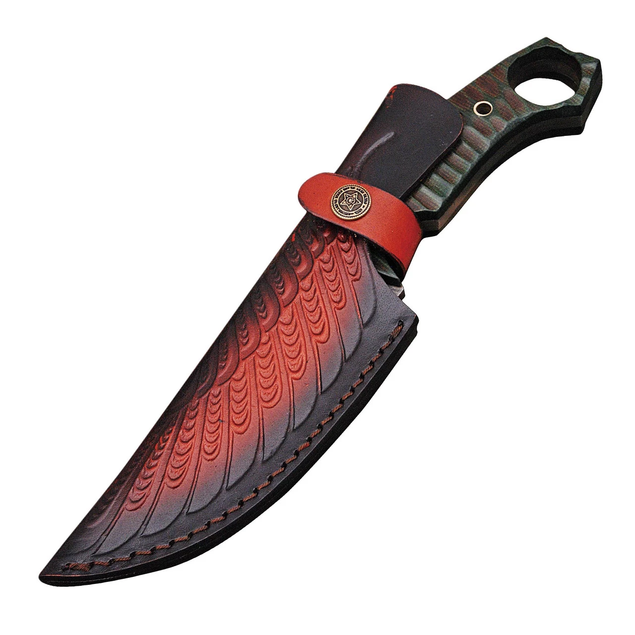 He Who Dwells In The Swamp Damascus Steel Tactical Fixed Blade Hunting Knife - Image 2