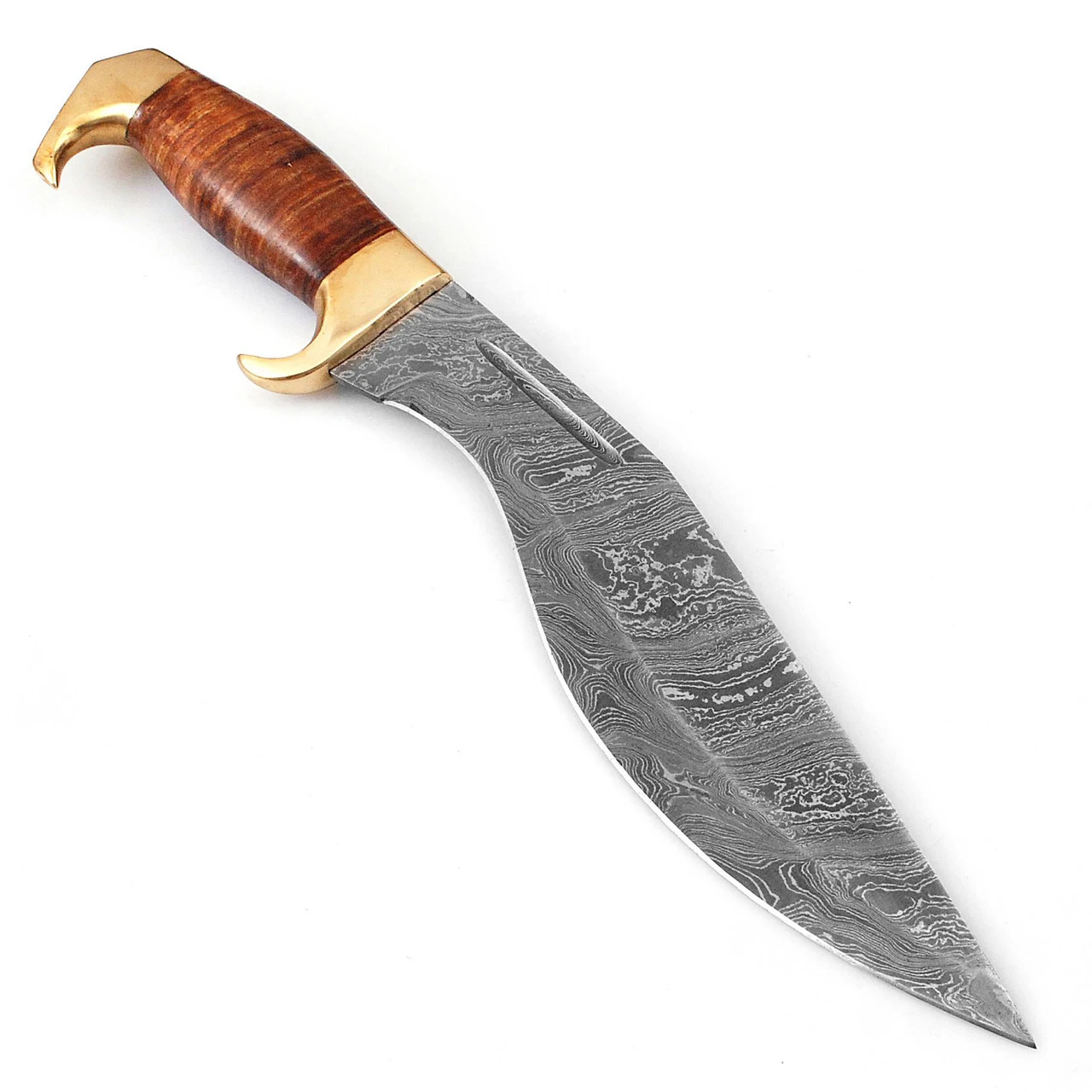 Nation Eradicator Damascus Steel Full Tang Kukri Knife - Image 2