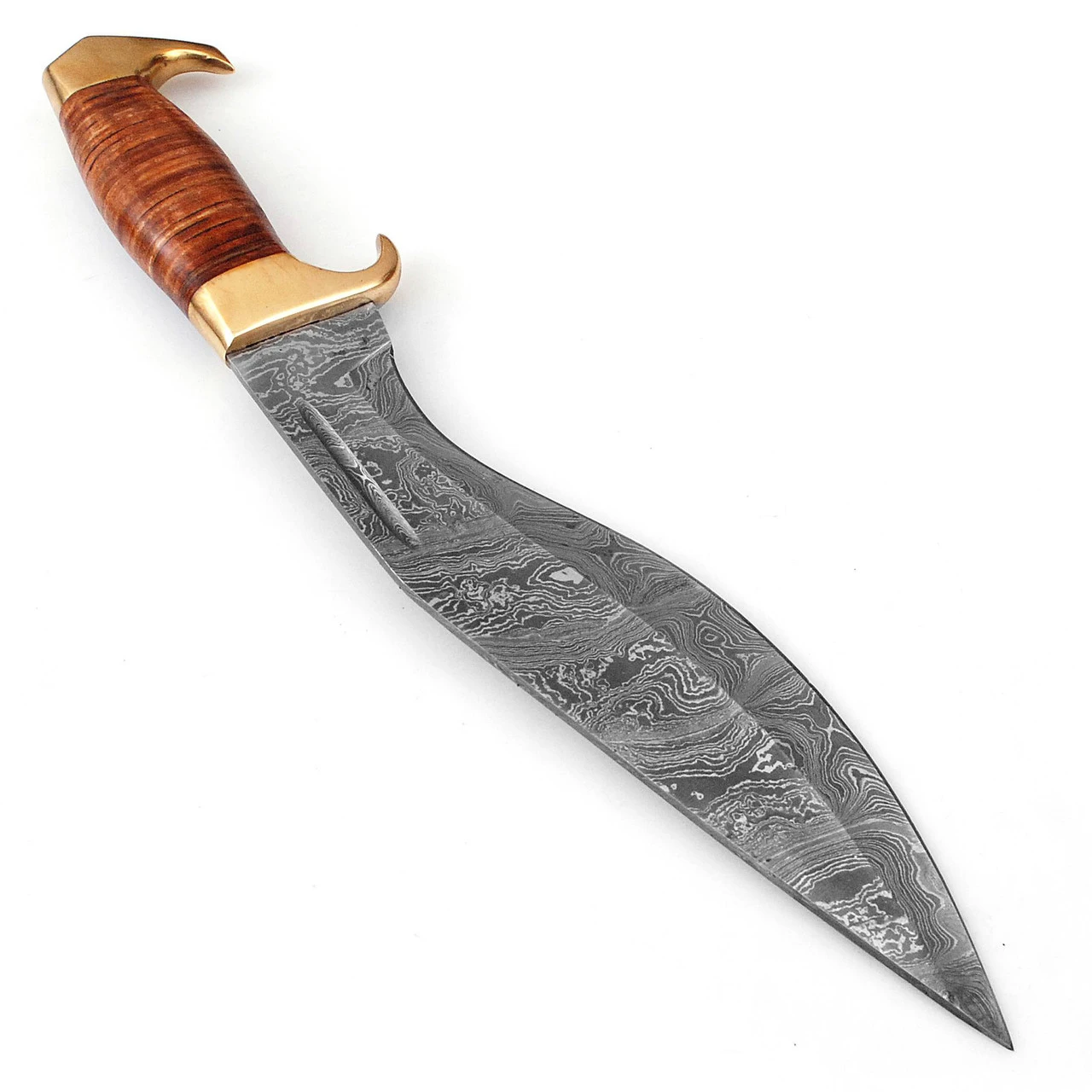 Nation Eradicator Damascus Steel Full Tang Kukri Knife - Image 4