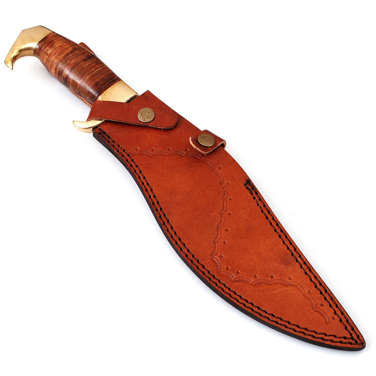 Nation Eradicator Damascus Steel Full Tang Kukri Knife - Image 5