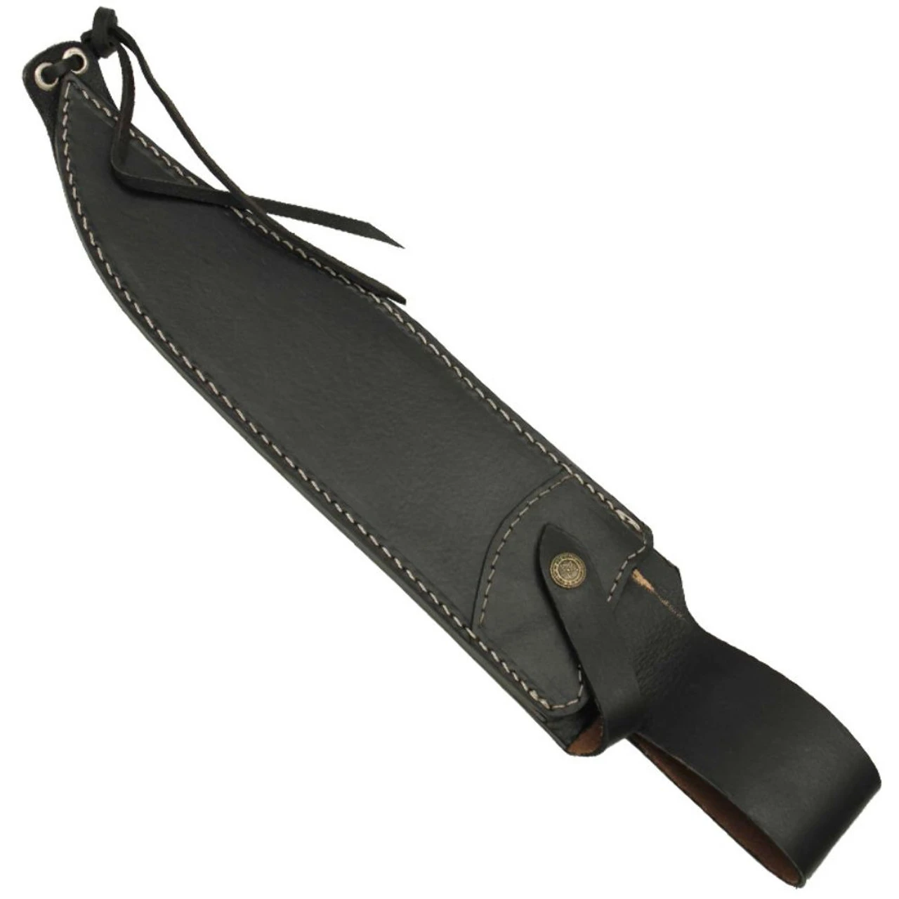 Black Elm Handle Damascus Bowie - Image 3