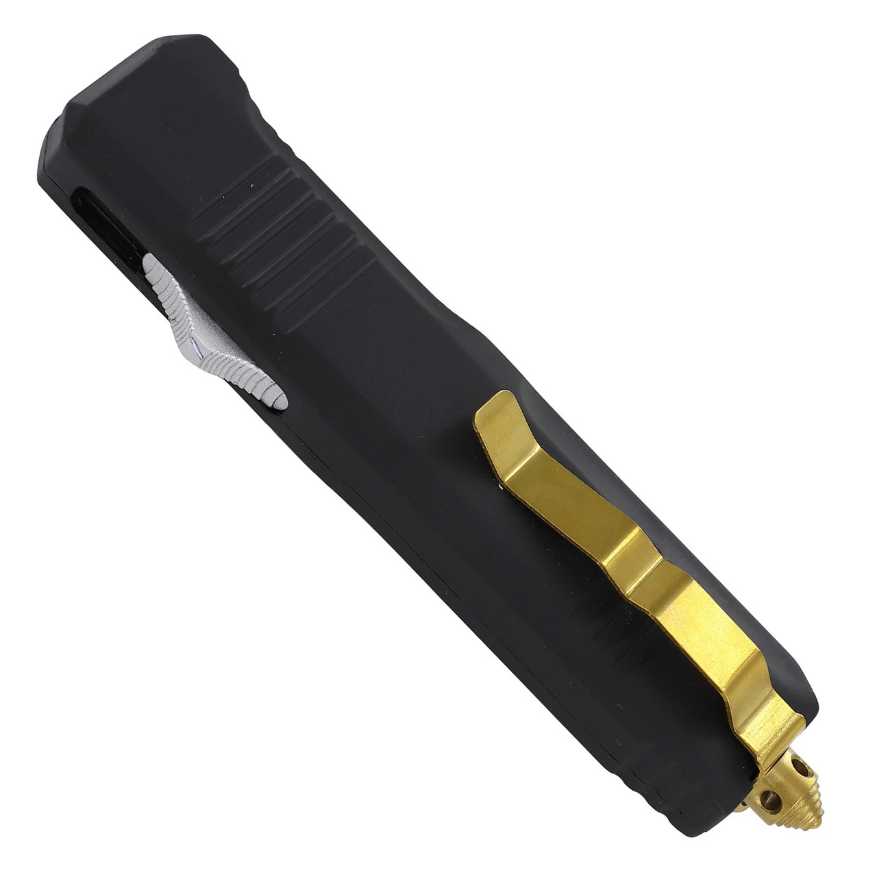 Golden Justice Damascus Steel Automatic Dual Action OTF Knife - Image 3