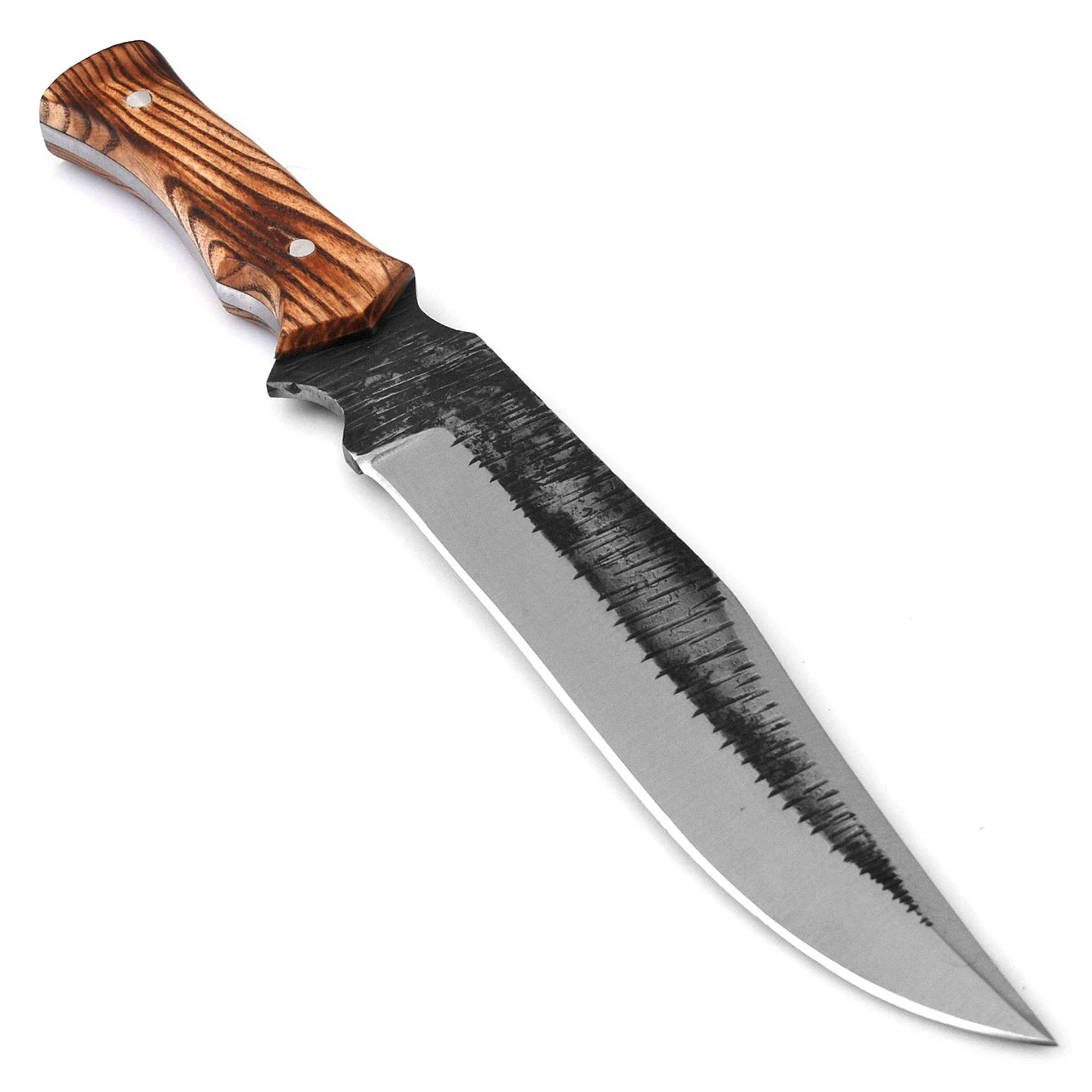 Wild Hog Bowie Outdoor Hunting Knife | Wooden Handle | - Image 3