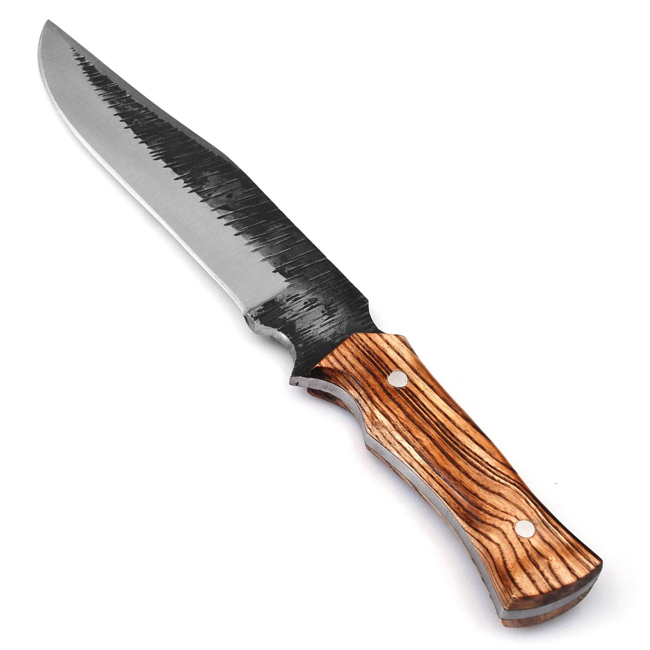 Wild Hog Bowie Outdoor Hunting Knife | Wooden Handle | - Image 4