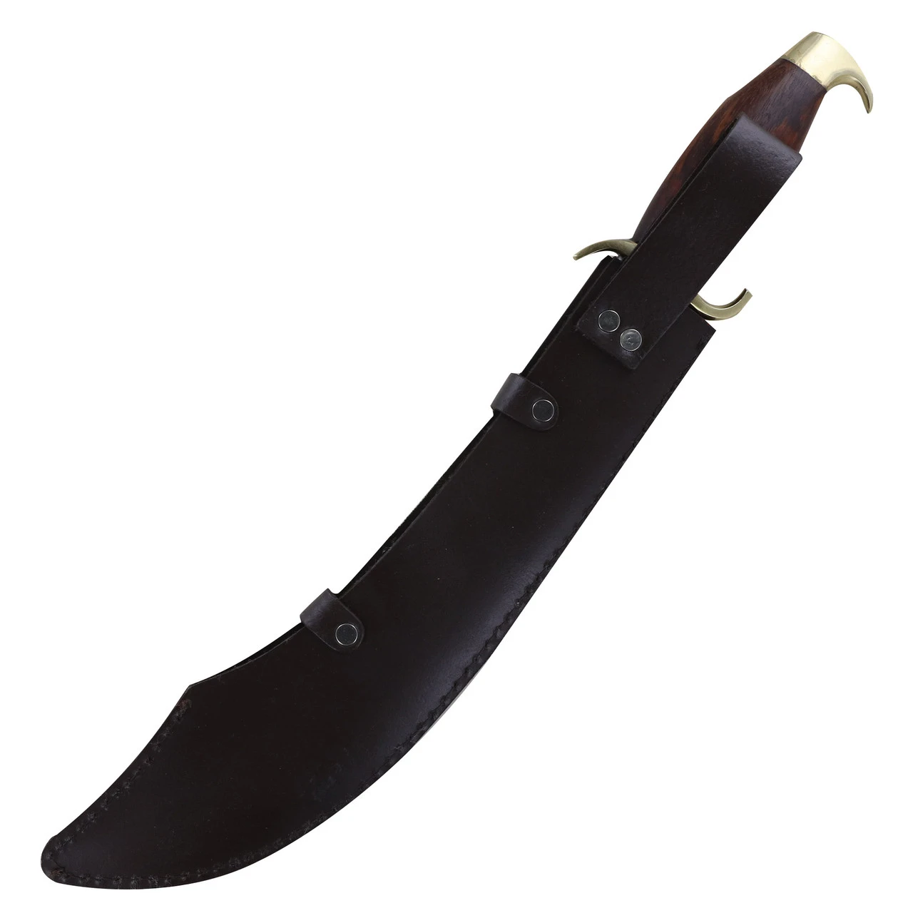 Persian Warrior Arabian Short Scimitar Sword W/ Leather Sheath - Image 5
