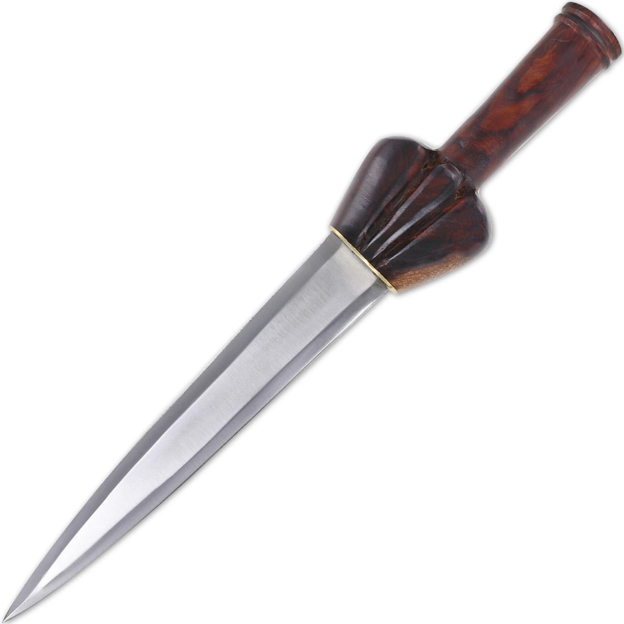 Hand Forged Medieval Style Bullock Dagger With Leather Sheath - Image 2