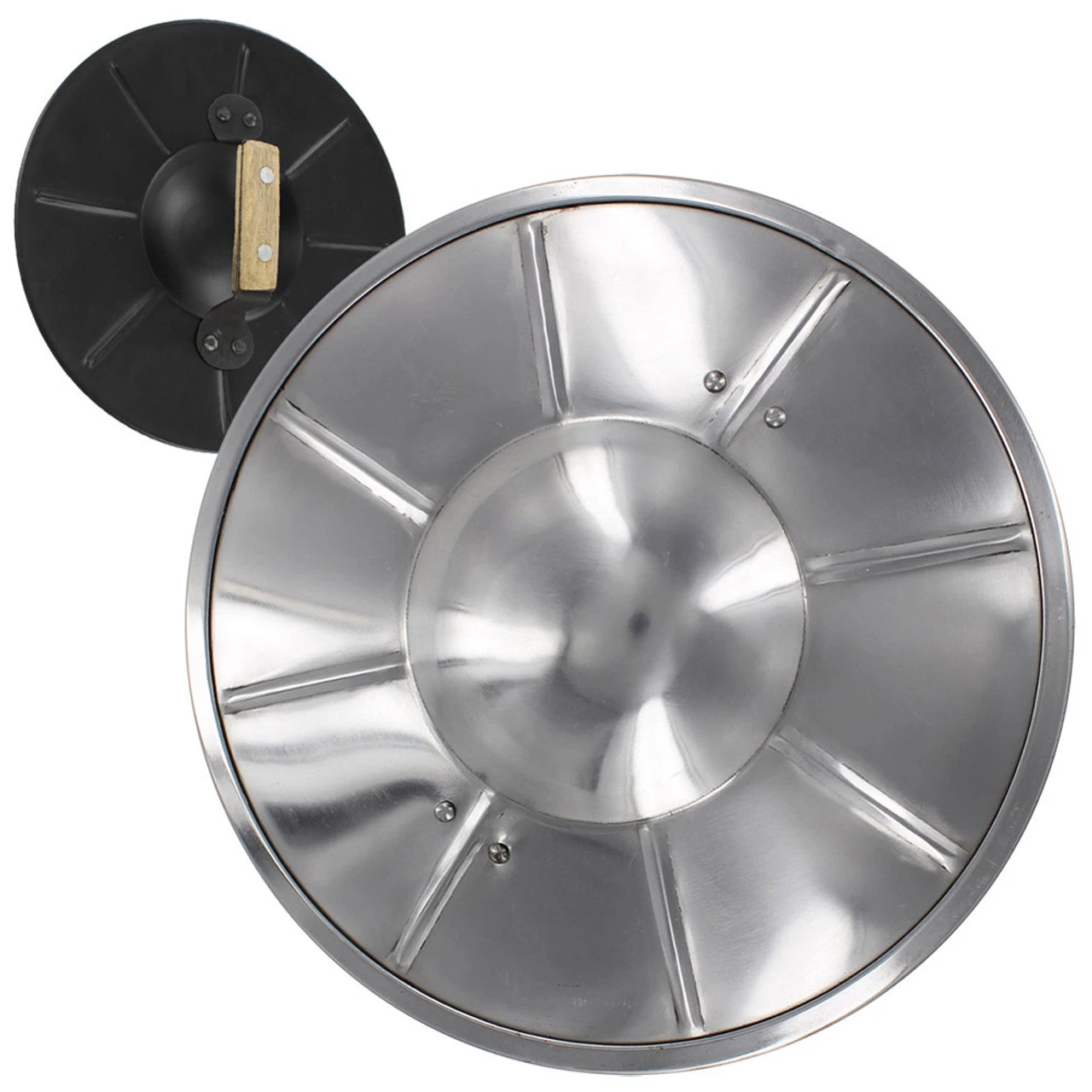 Polished Fluted Buckler Shield - Image 4