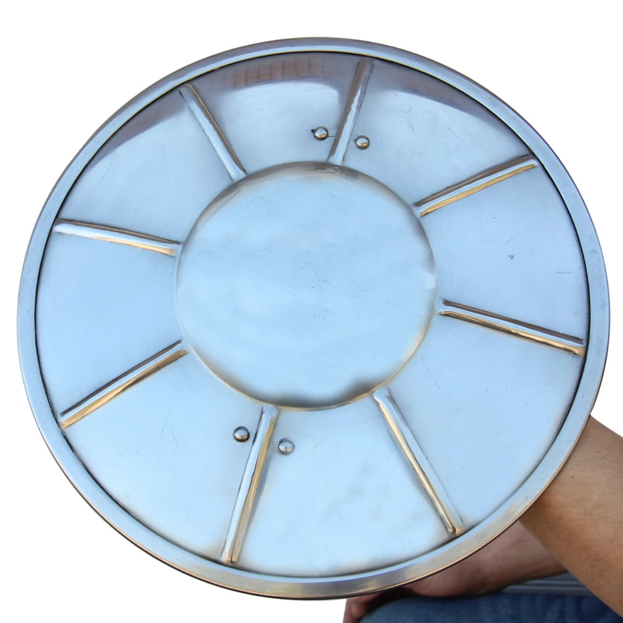 Polished Fluted Buckler Shield - Image 2