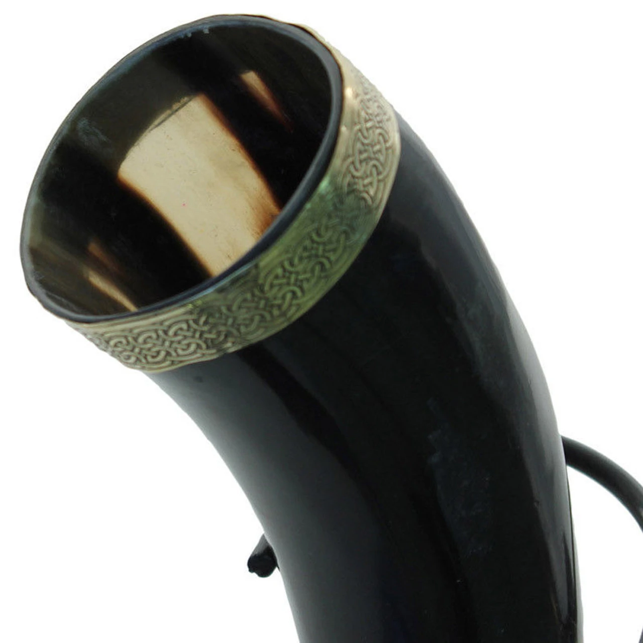 Brass Adorned Medieval Drinking Horn - Image 2