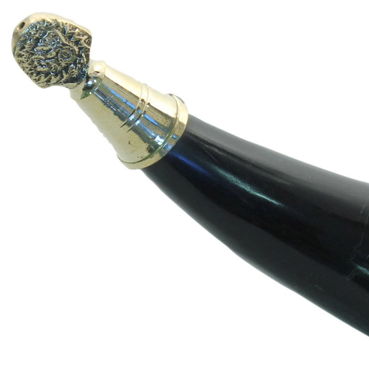 Brass Adorned Medieval Drinking Horn - Image 3