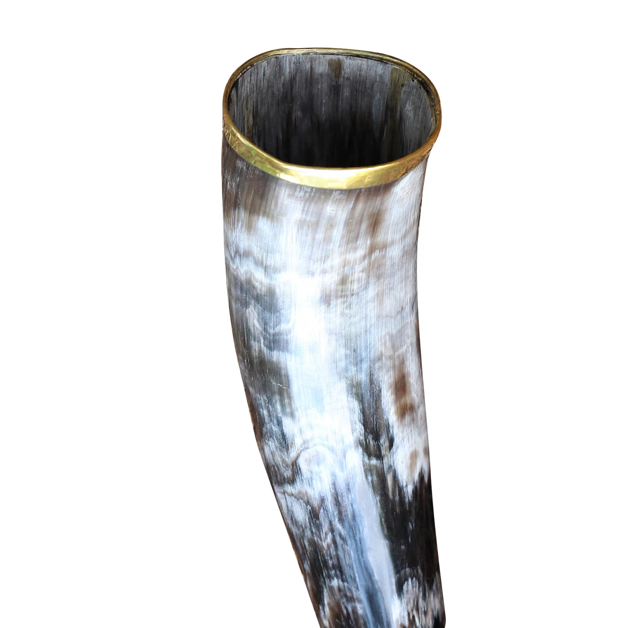 The Hooded Raven ™ Pure Brass Rim Drinking Horn Vessel Canvas Bag Included - Image 5