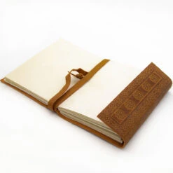 Old-fashioned Cursive Embossed Leather-Bound Journal Choice Of Design