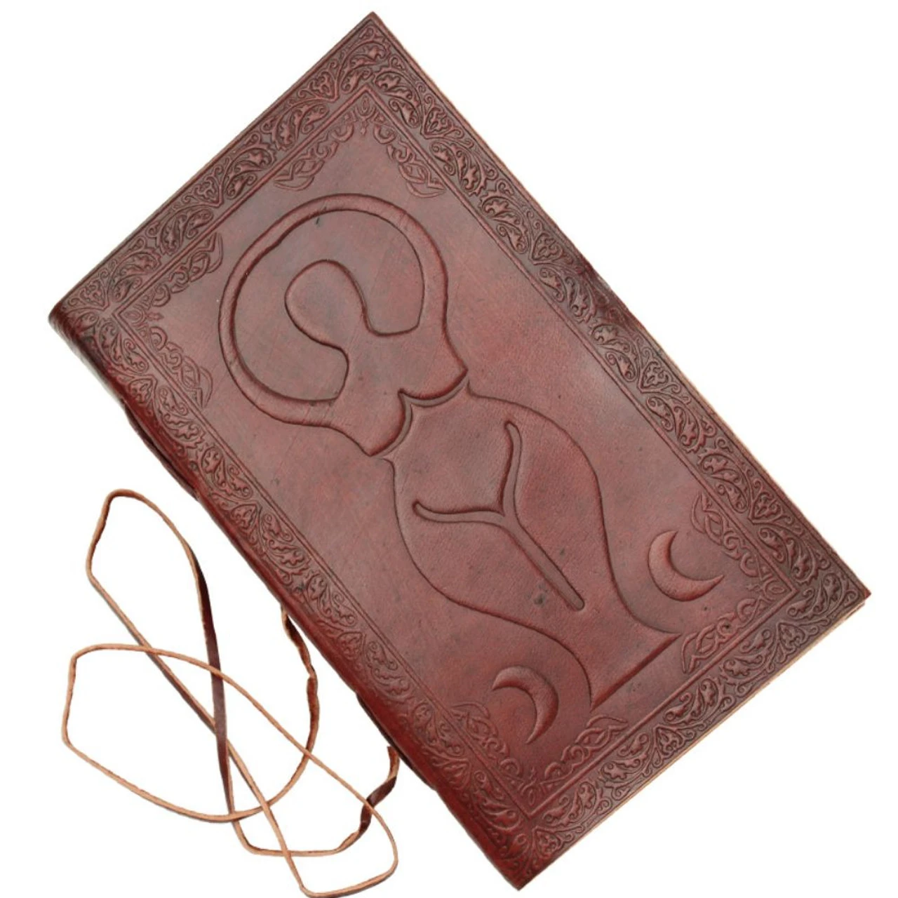Medieval Handmade Triple Goddess Leather Bound Diary