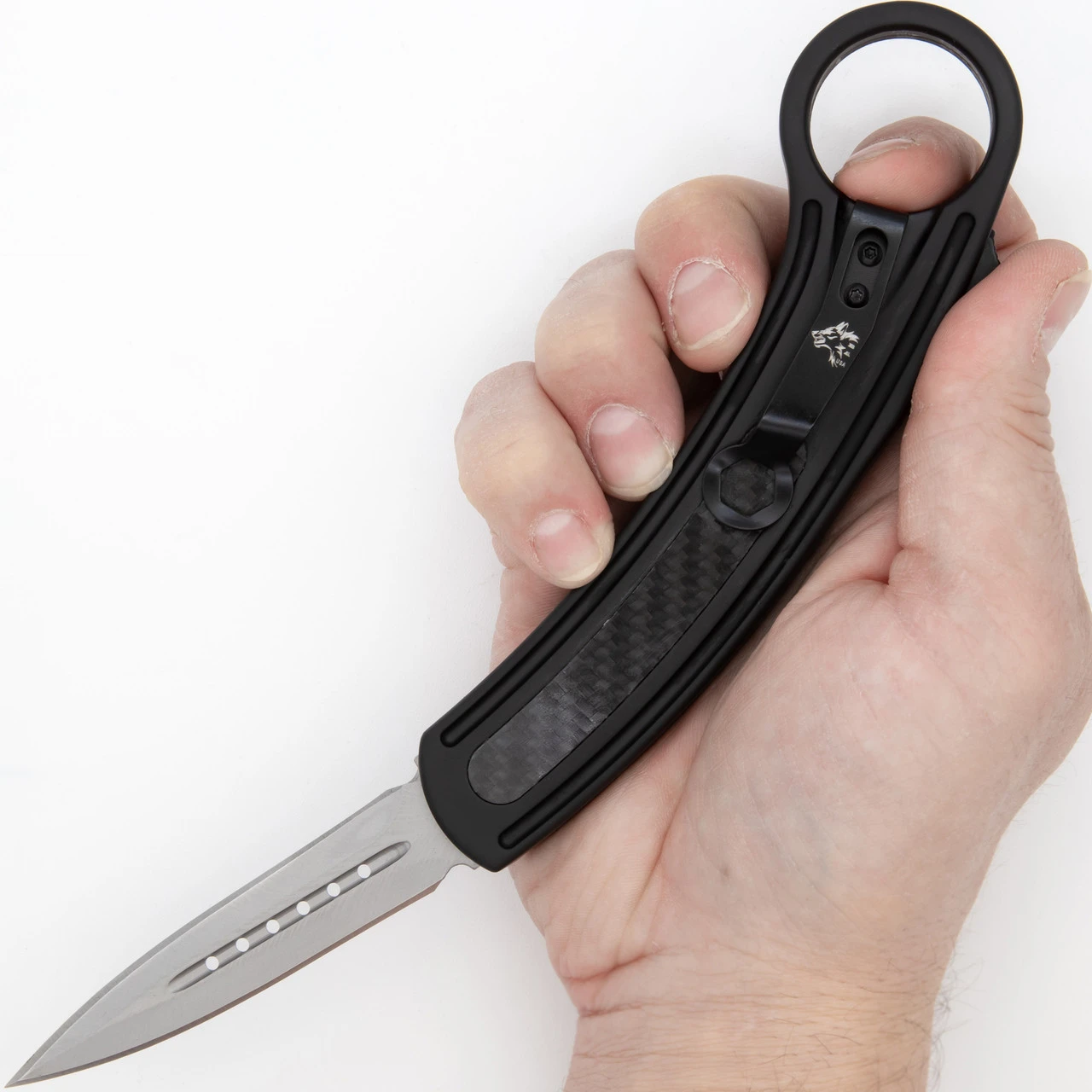 Snow-capped Karambit Style Automatic Dual Action Out The Front Knife - Image 4