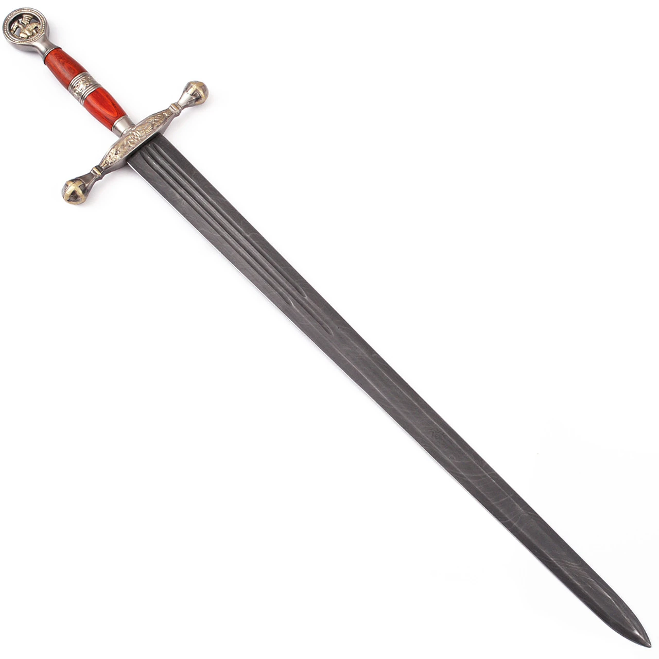 Saint George The Dragon Slayer Damascus Steel Medieval Sword - Image 2