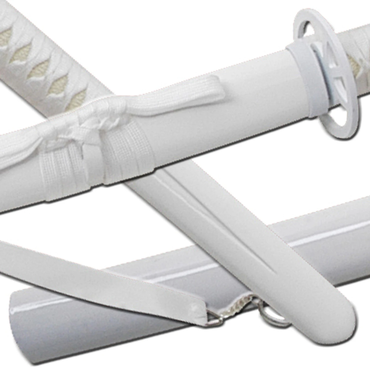 White Snow Anime Replica Carbon Steel Decorative Katana Sword - Image 4