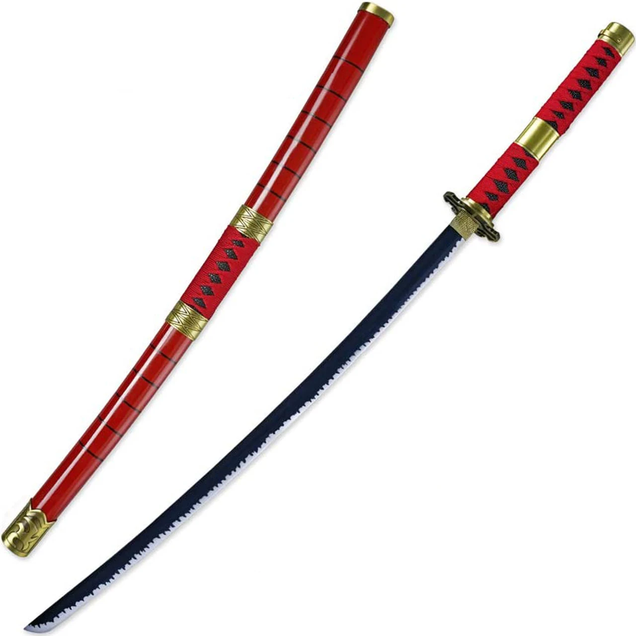 Zoro's Sandai Kitetsu Replica Sword | Patterned Hamon Blade Katana Carbon Steel - Image 2