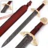UlfSune Fang Of The Beast Damascus Steel Viking Sword