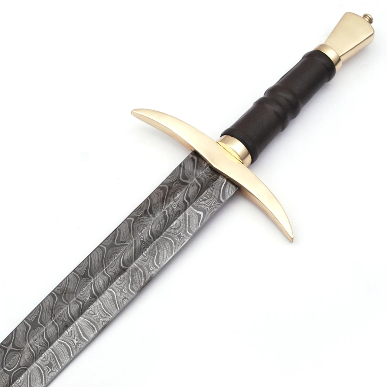 Language Of Battle Damascus Steel Viking Sword Back Sheath Included - Image 6