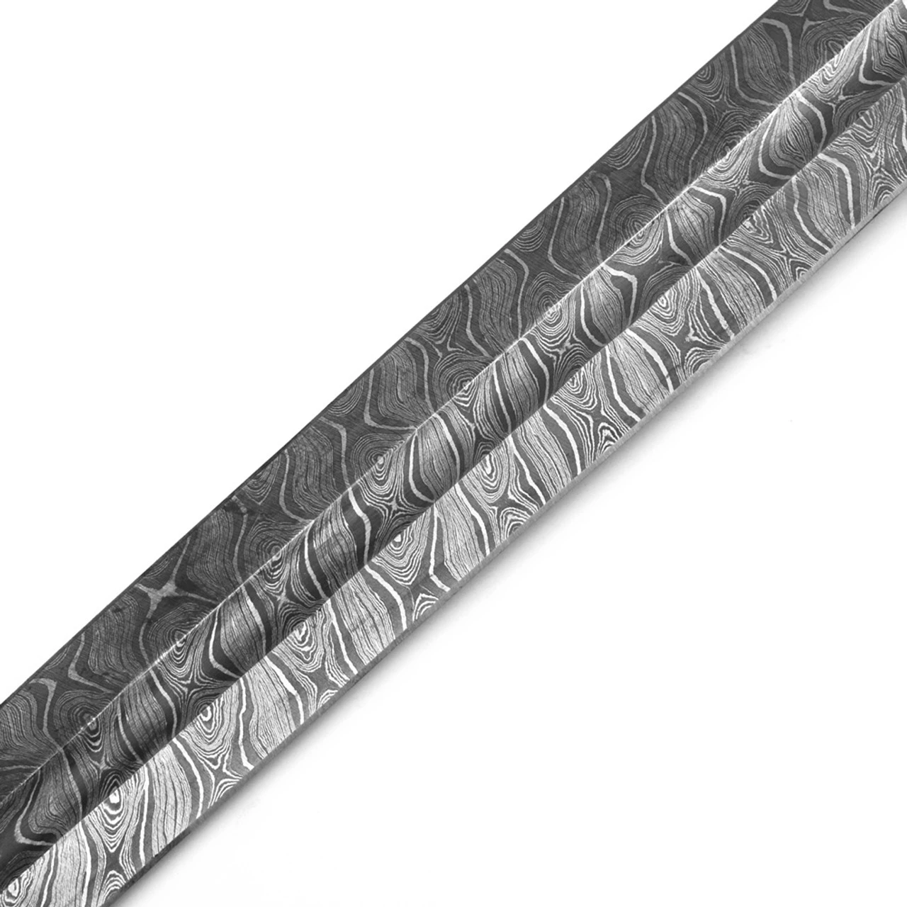Language Of Battle Damascus Steel Viking Sword Back Sheath Included - Image 3