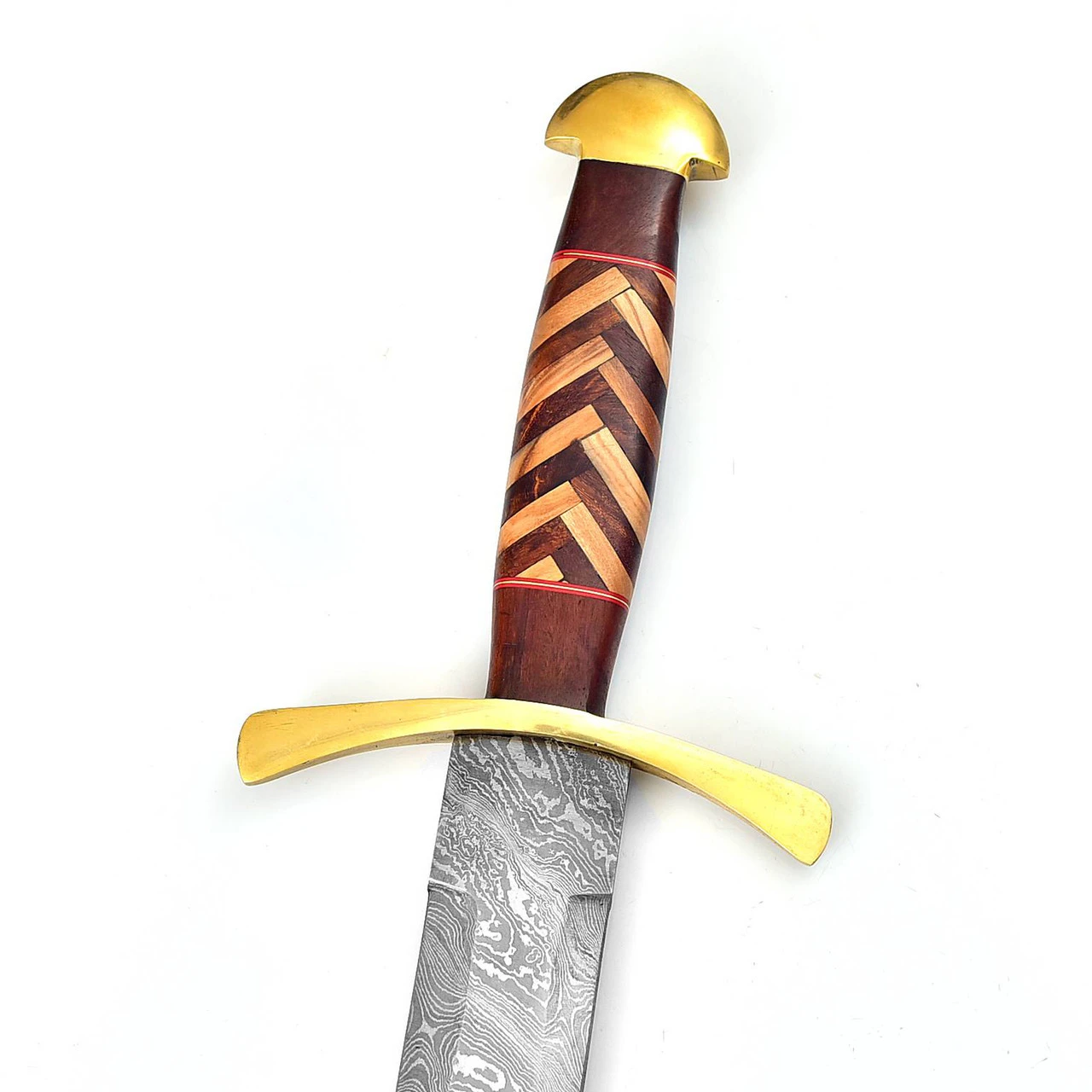 Brute Elja Pattern Welded Damascus Steel Historical Inspired Replica Sword - Image 4