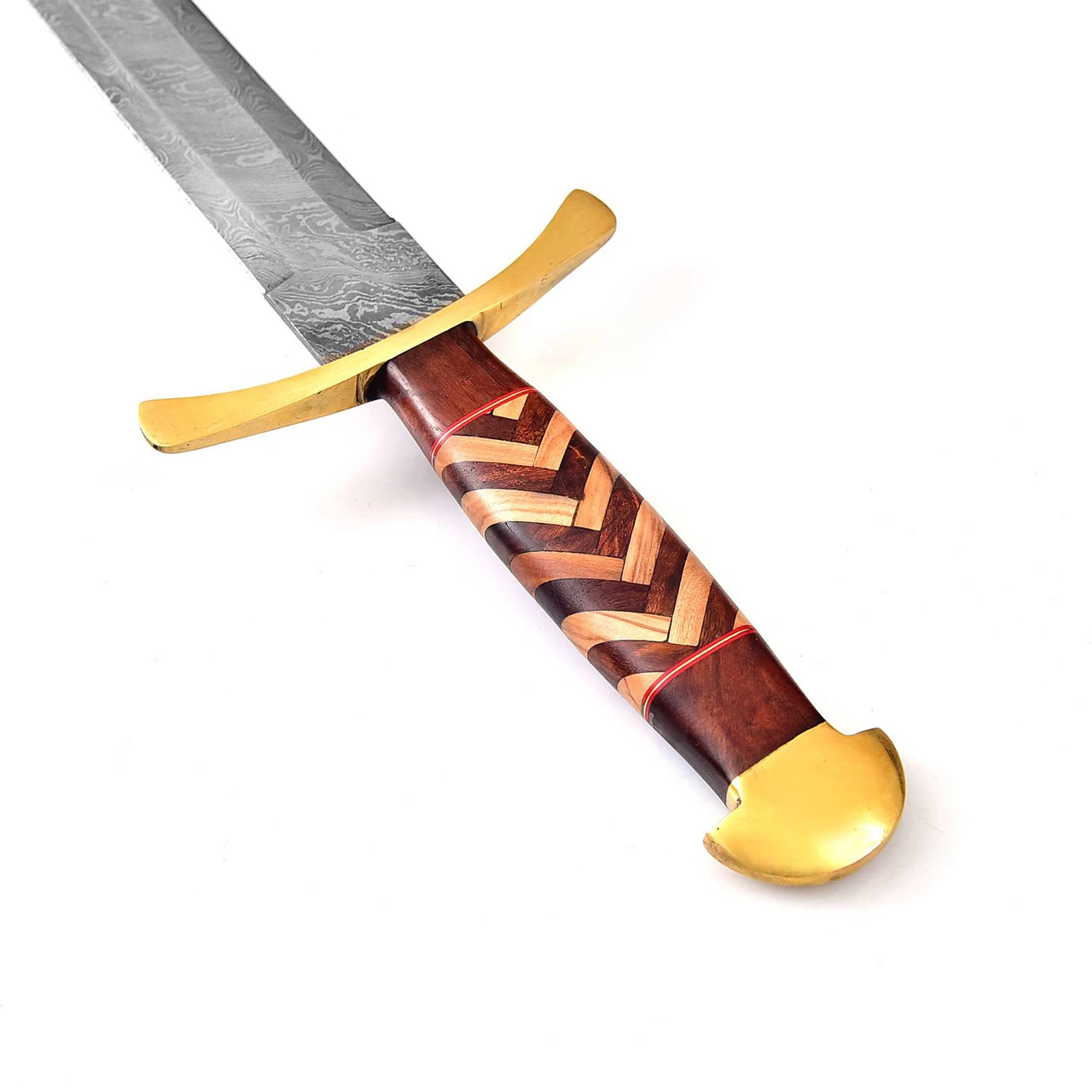 Brute Elja Pattern Welded Damascus Steel Historical Inspired Replica Sword - Image 3