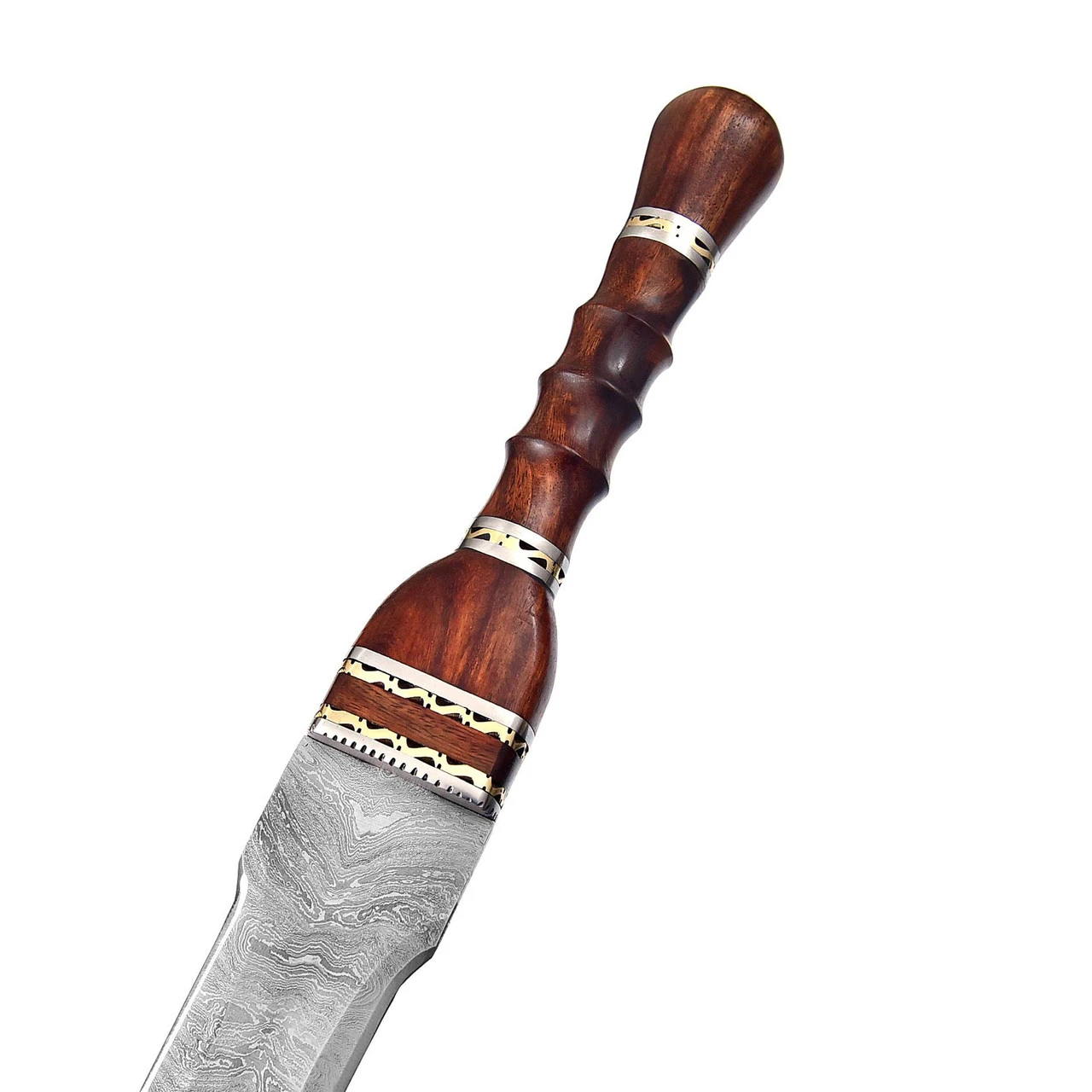 Ancient Roman Inspired Damascus Steel Gladius Historical Replica Sword - Image 4