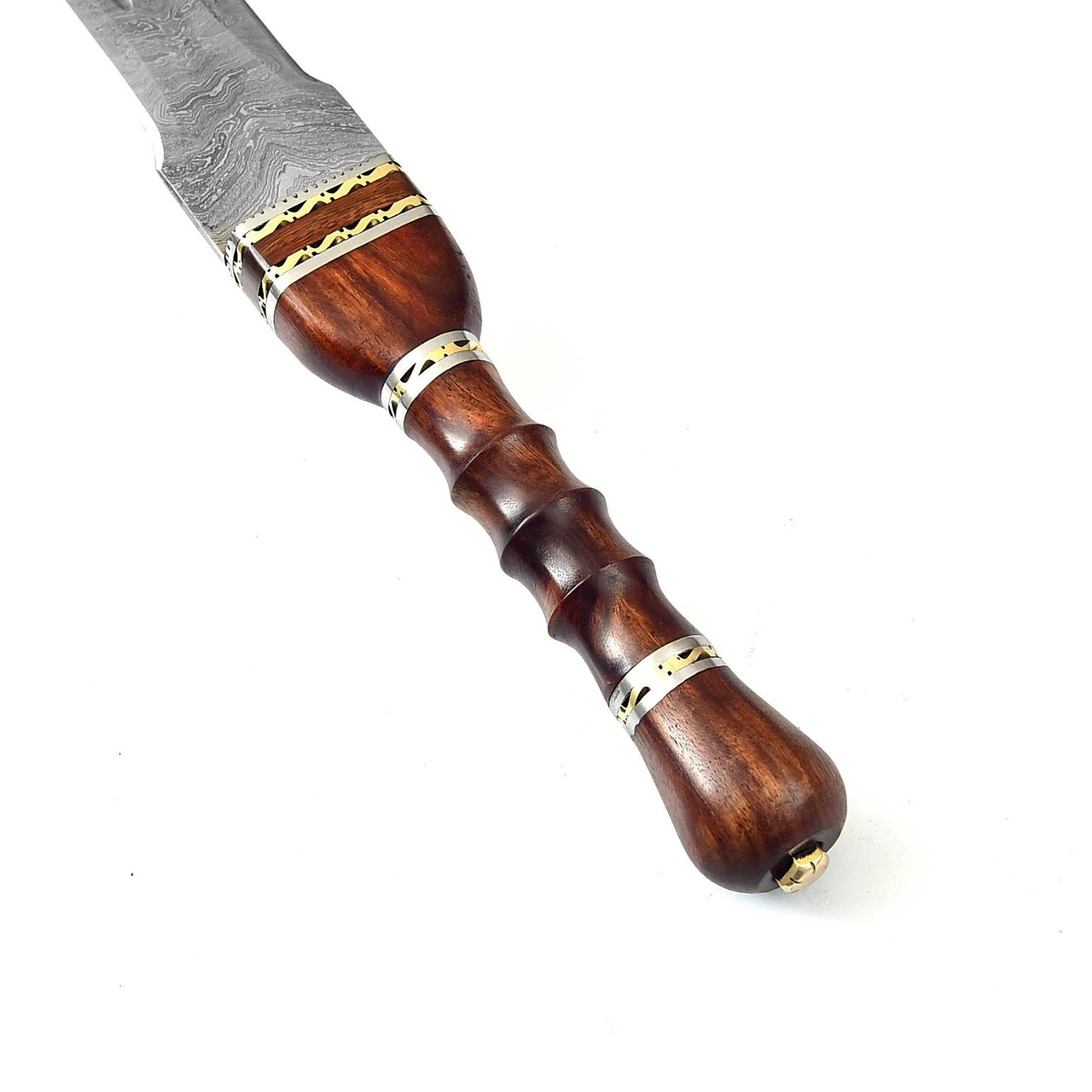 Ancient Roman Inspired Damascus Steel Gladius Historical Replica Sword - Image 5