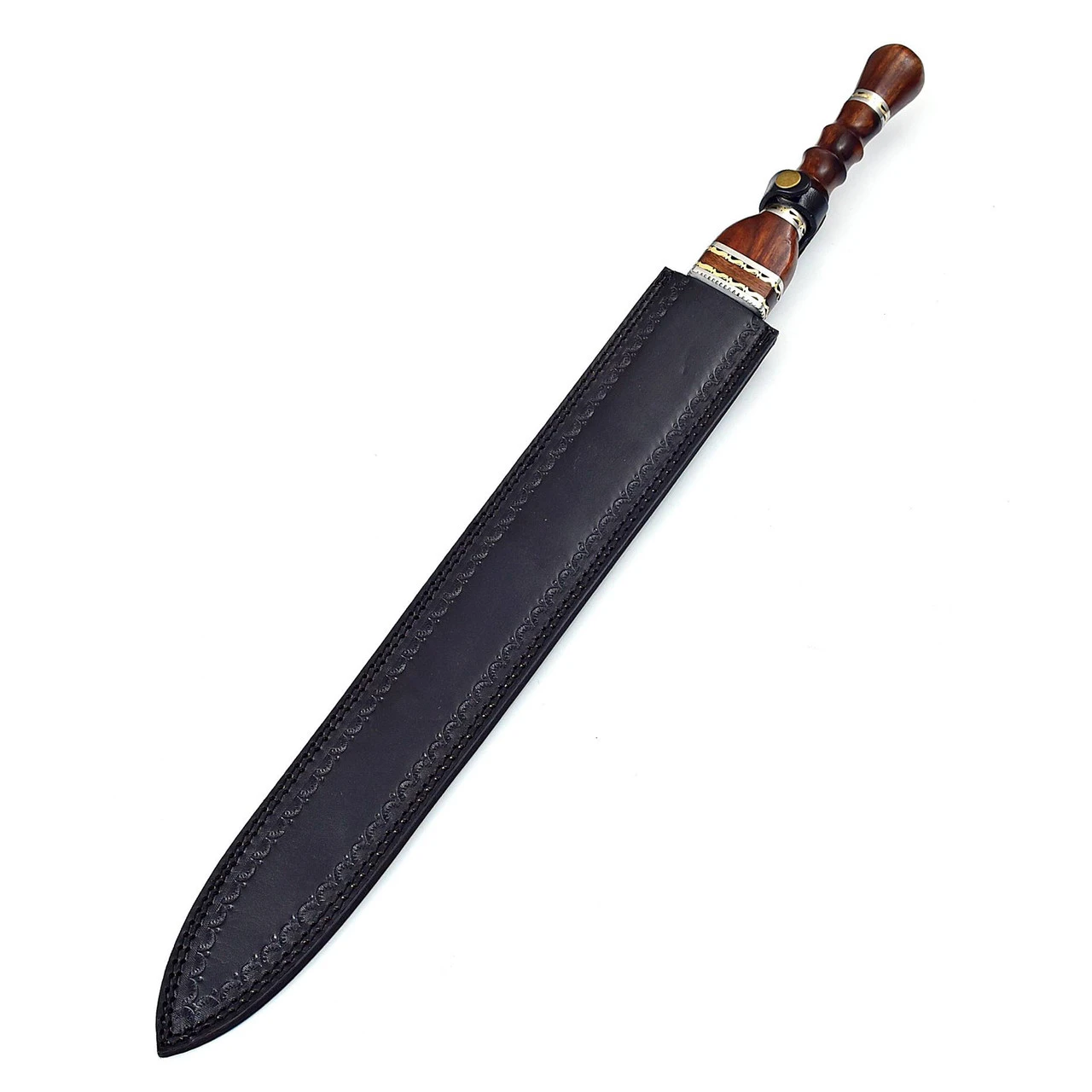 Ancient Roman Inspired Damascus Steel Gladius Historical Replica Sword - Image 3