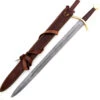Kingslayer Damascus Steel Full Tang Medieval Arming Style Sword