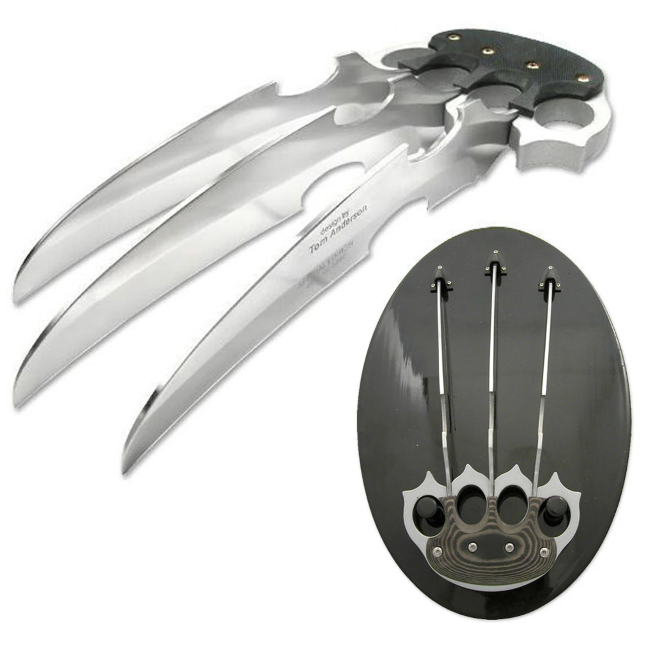 Lie In Wait 3 Blade Claw Dagger With Display Plaque