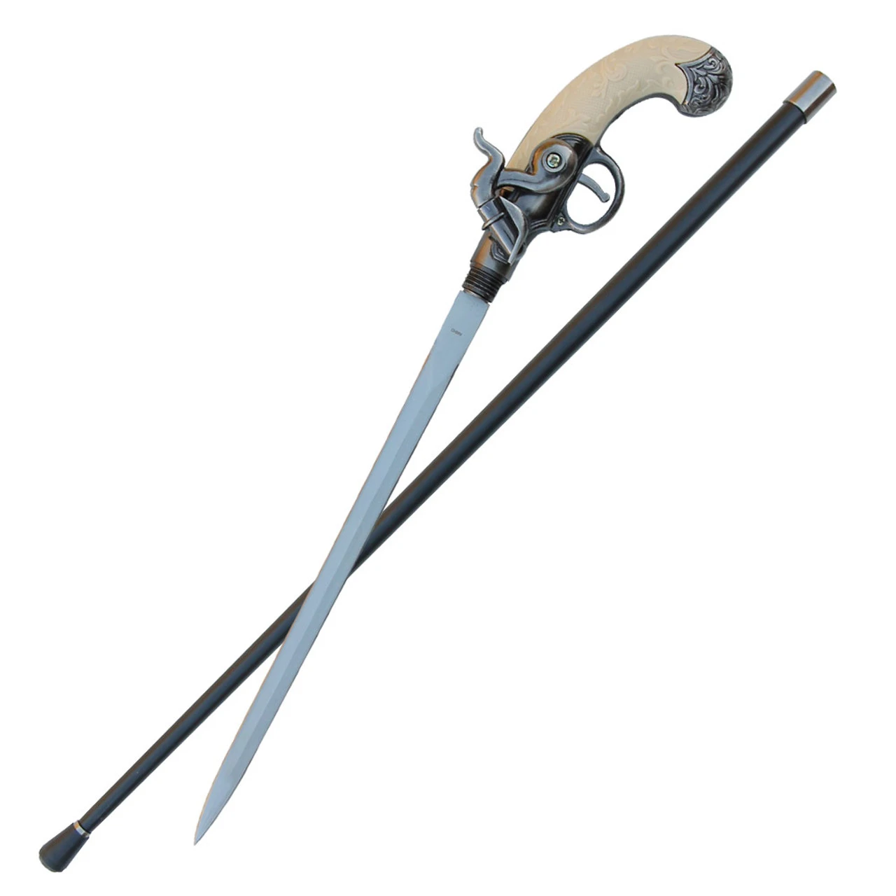 Early American Flintlock Sword Cane - Image 4