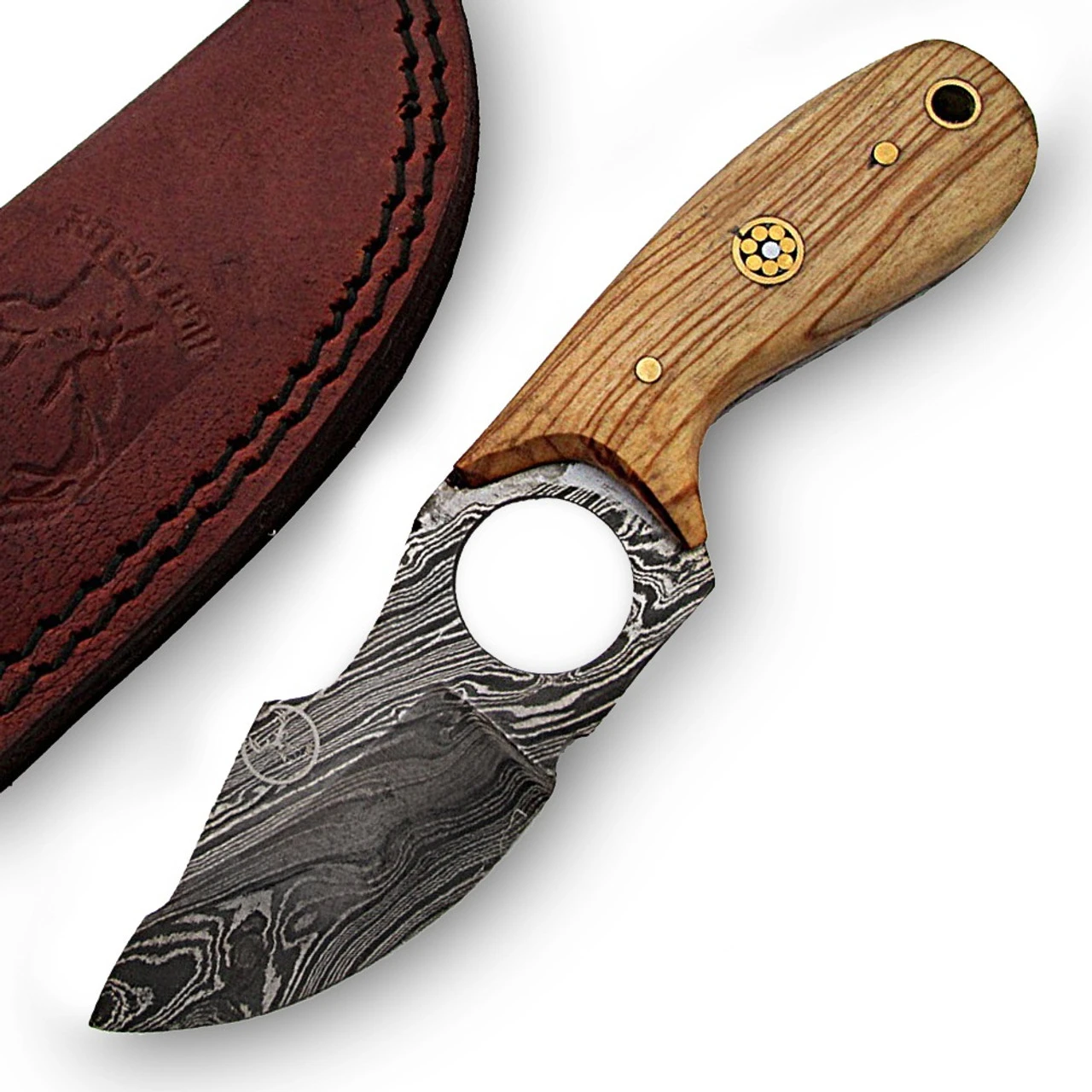 Hunt For Life Peaceful Uprising Damascus Steel Skinner Knife - Image 3