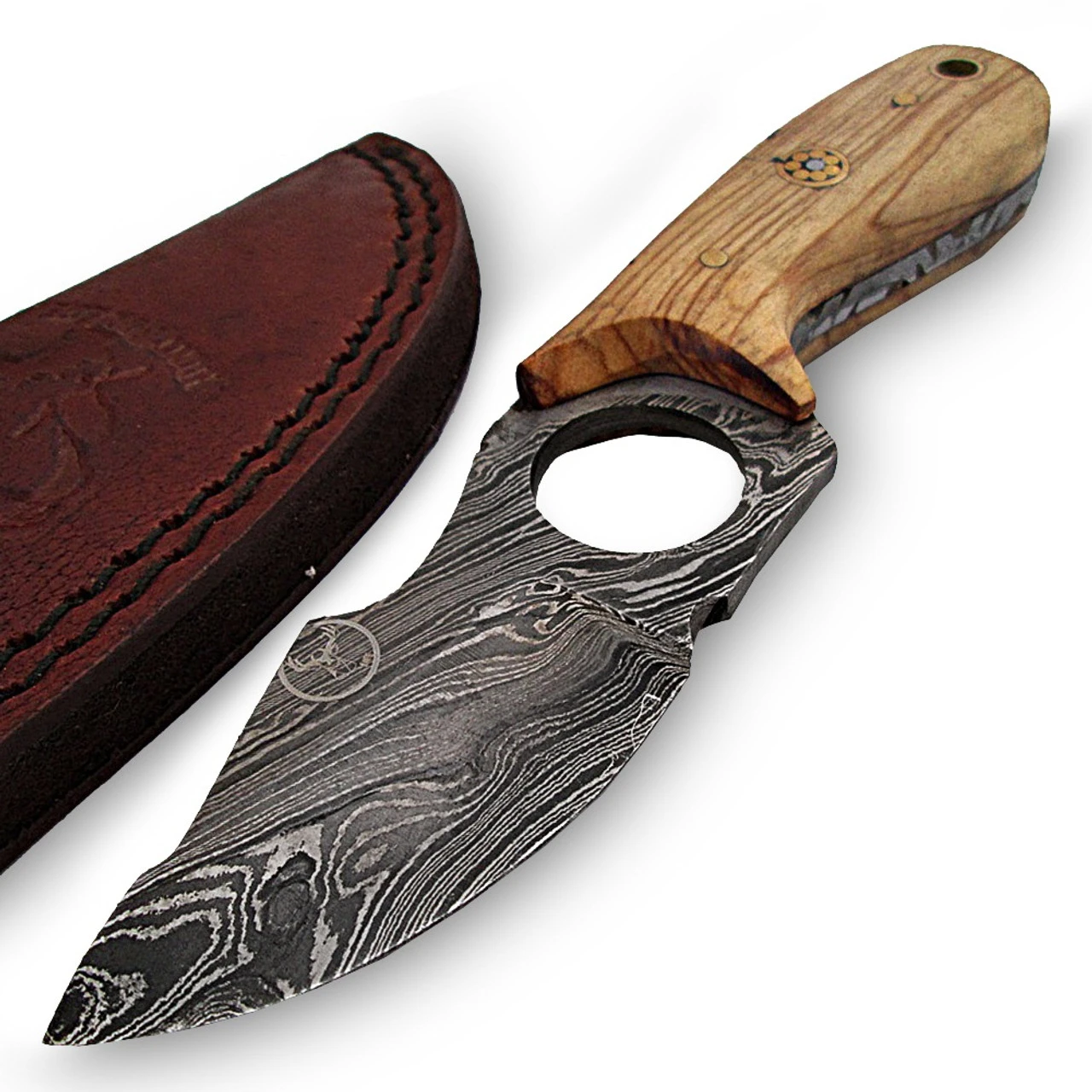 Hunt For Life Peaceful Uprising Damascus Steel Skinner Knife