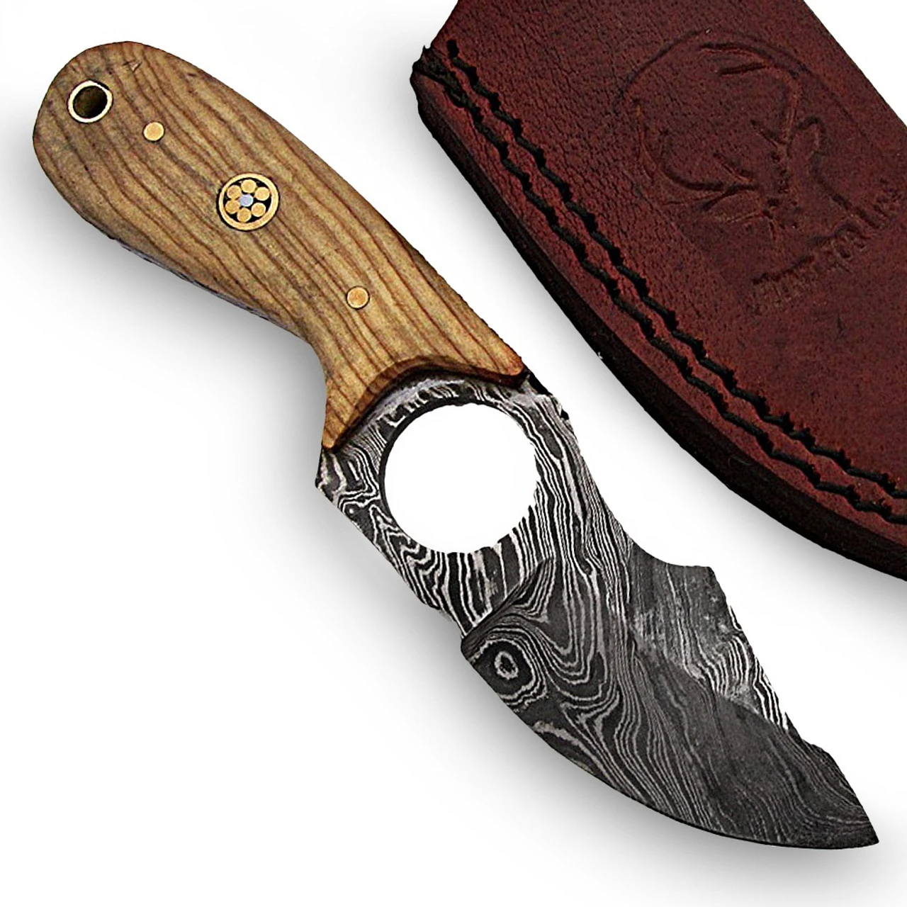 Hunt For Life Peaceful Uprising Damascus Steel Skinner Knife - Image 2